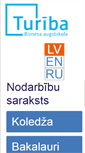 Mobile Screenshot of nodarbibas.turiba.lv